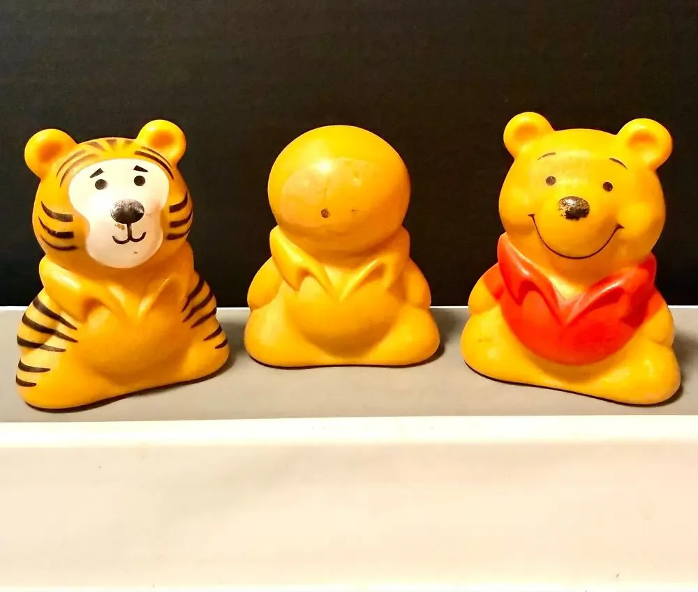 Vintage Mattel Preschool Tuff Stuff Wonder Blocks Pooh, Tigger & a guy